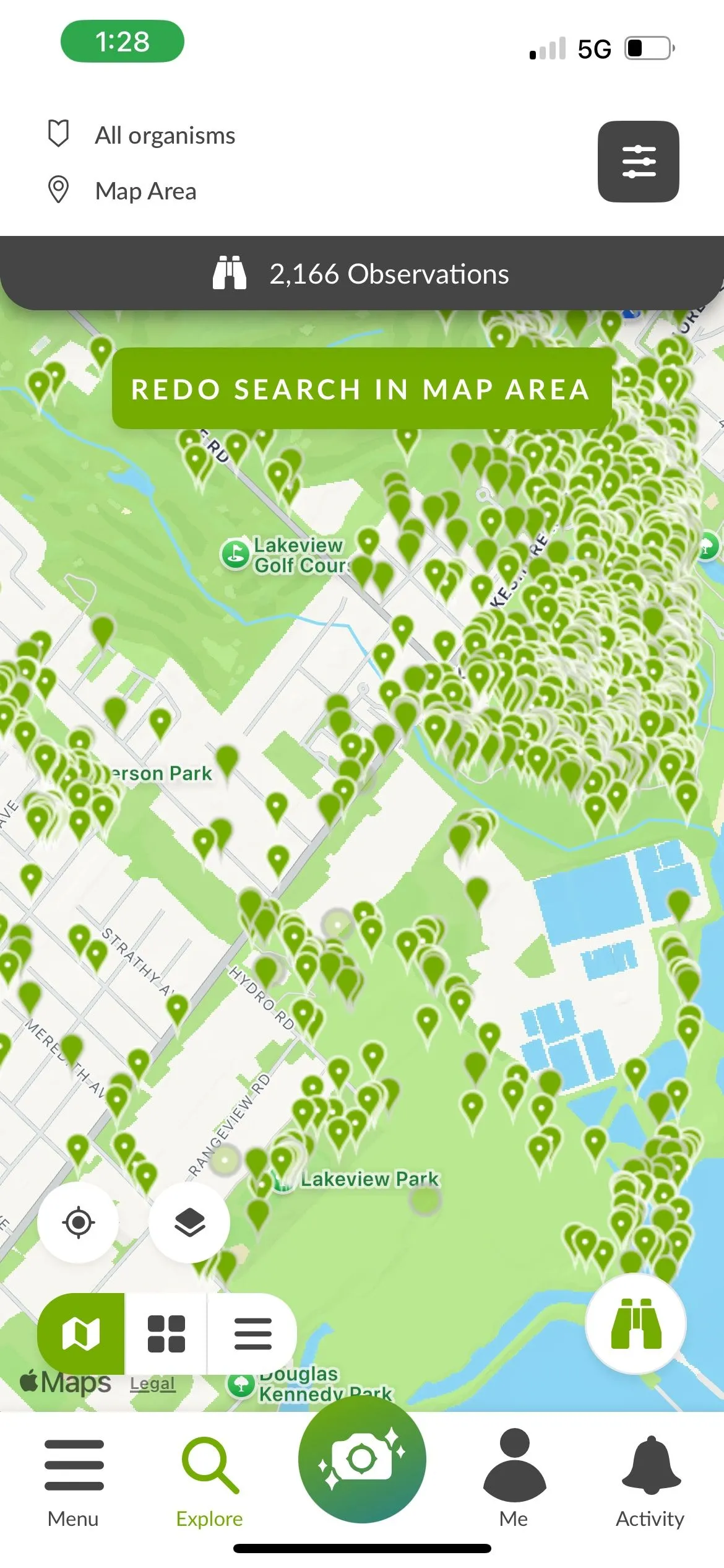 Giao diện màn hình điện thoại hiển thị ứng dụng iNaturalist giúp nhận dạng và tìm hiểu về các loài động vật hoang dã