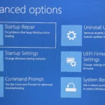 Giao diện màn hình Tùy chọn Nâng cao (Advanced Options) trong Môi trường Khôi phục Windows (WinRE)