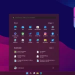 Giao diện Start Menu hiện đại trên Windows 11 với các ứng dụng được sắp xếp khoa học.
