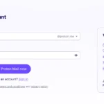 Giao diện tạo tài khoản Proton Mail với các tùy chọn bảo mật