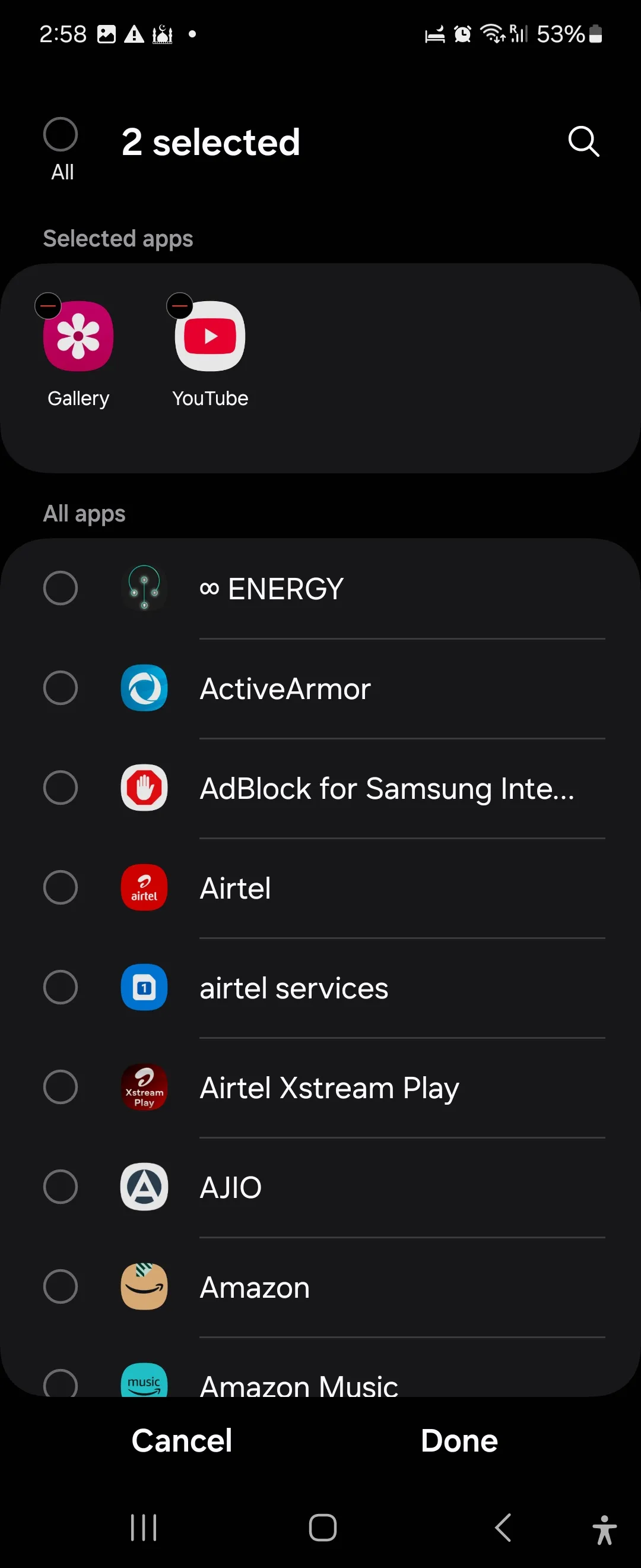Giao diện thiết lập điều kiện tự động xoay màn hình khi mở ứng dụng trên Samsung Modes and Routines