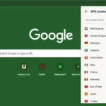 Giao diện tiện ích mở rộng VPN trên trình duyệt, đơn giản và dễ sử dụng.