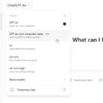 Giao diện tính năng ChatGPT Tasks hiển thị lịch trình và lời nhắc trong ChatGPT