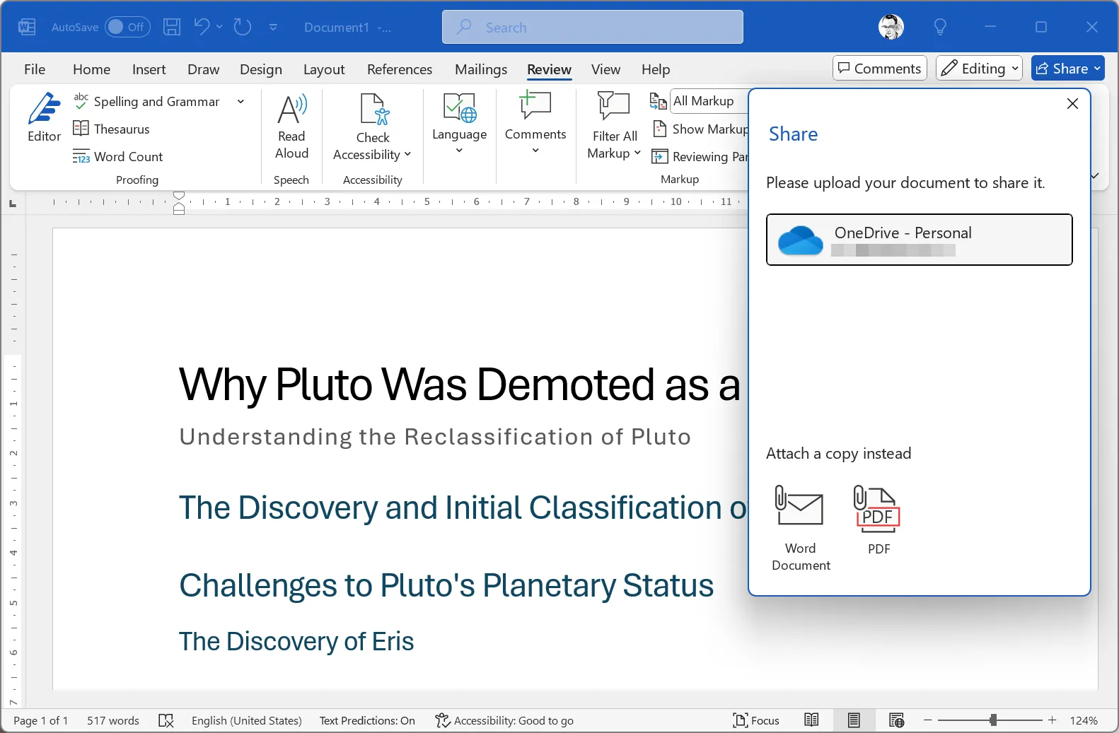 Giao diện tính năng Chia sẻ và Cộng tác trong Microsoft Word, cho phép mời người khác chỉnh sửa tài liệu theo thời gian thực