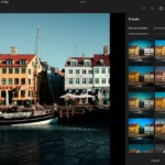 Giao diện tính năng preset được đề xuất trong Adobe Lightroom