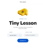 Giao diện tính năng Tiny Lesson của Google Little Language Lessons