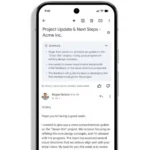 Giao diện tóm tắt email tự động của Gemini trong ứng dụng Gmail trên điện thoại
