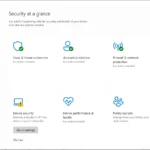 Giao diện tổng quan bảo mật của Windows Security