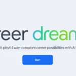 Giao diện trang chủ Google Career Dreamer với thiết kế thân thiện, đầy màu sắc