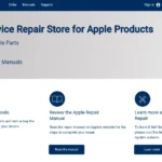 Giao diện trang web Apple Self-Service Repair cho phép đặt linh kiện và công cụ sửa chữa