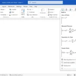 Giao diện trình soạn thảo công thức trong Microsoft Word với các công cụ và tùy chọn