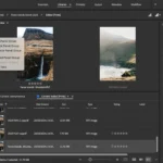 Giao diện tùy chỉnh các bảng điều khiển trong Adobe Bridge, một công cụ quản lý ảnh hiệu quả.