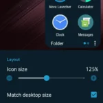 Giao diện tùy chỉnh thư mục ứng dụng trên Nova Launcher, thể hiện khả năng cá nhân hóa folder trên màn hình Android