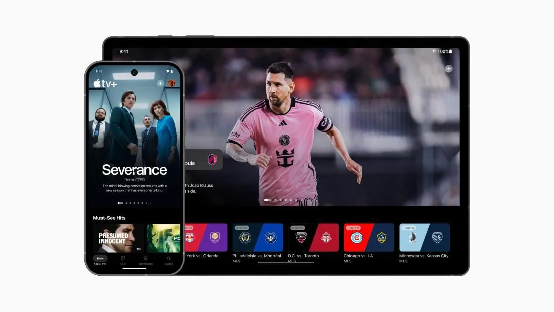 Giao diện ứng dụng Apple TV Plus trên thiết bị Android, thể hiện khả năng truy cập nội dung đa dạng