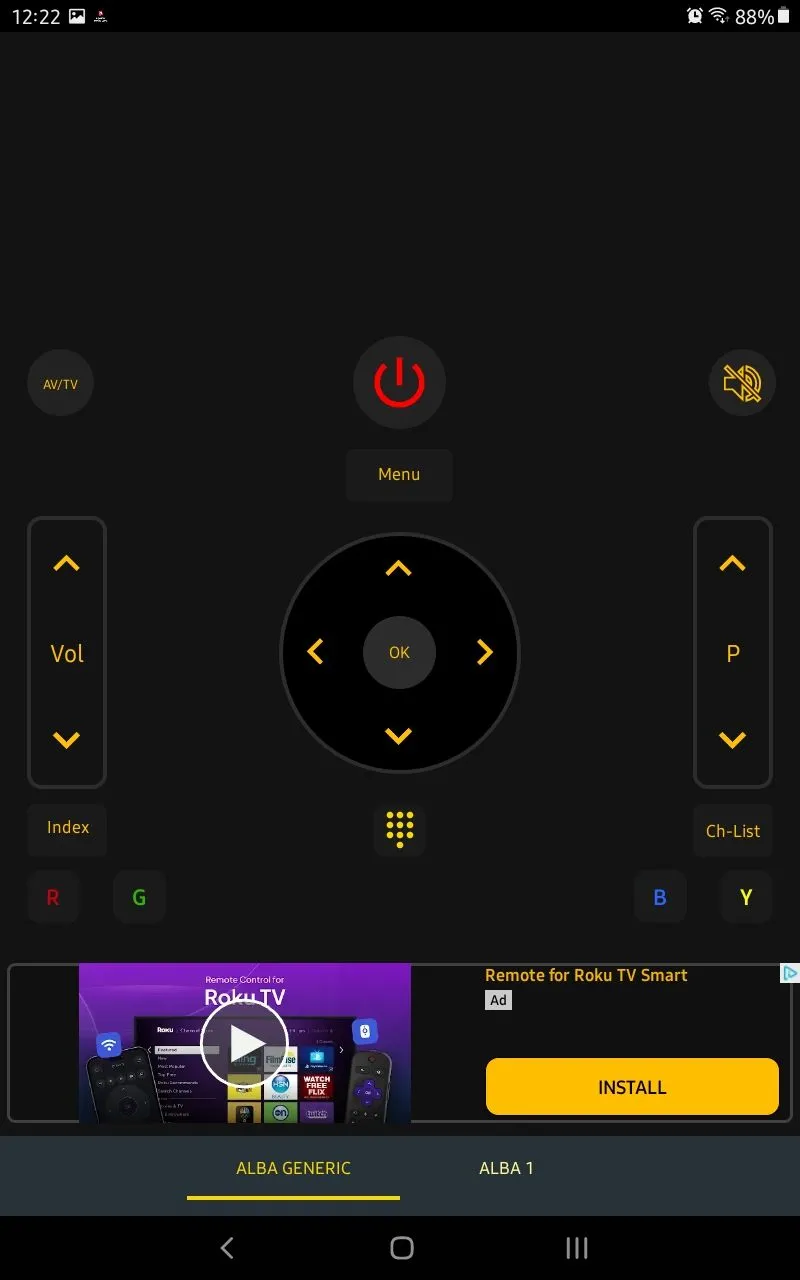 Giao diện ứng dụng CodeMatics Universal TV Remote Control