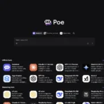 Giao diện ứng dụng desktop của Poe, nền tảng chatbot AI tổng hợp với nhiều mô hình.