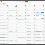 Giao diện ứng dụng lịch Fantastical trên Windows với chế độ xem theo quý, hiển thị các sự kiện đã lên lịch rõ ràng.