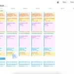 Giao diện ứng dụng lịch hoặc quản lý cuộc họp thể hiện việc lên kế hoạch Time-Blocking.