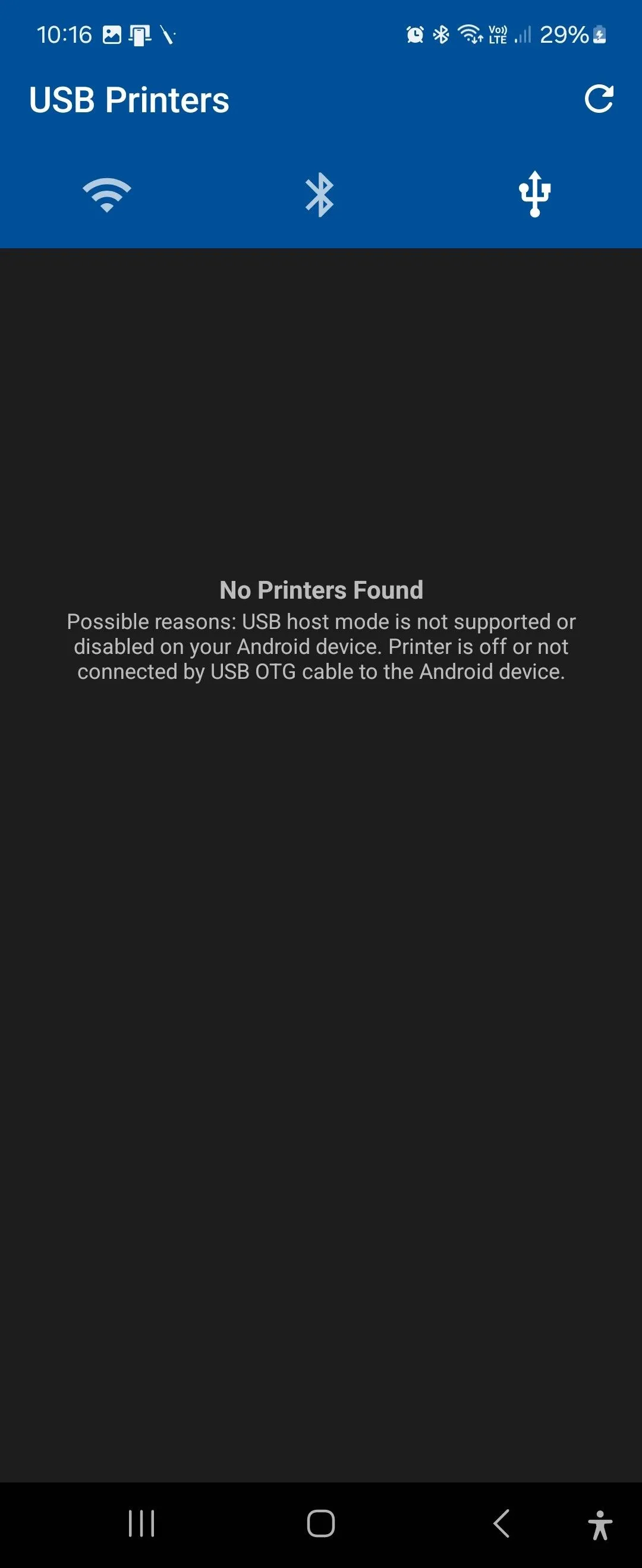 Giao diện ứng dụng NokoPrint hiển thị các tùy chọn in ảnh trên điện thoại Android