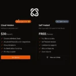 Giao diện website Browser Use hiển thị các gói dịch vụ và tùy chọn cài đặt