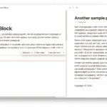 Hai trang Notion minh họa khối synced block, một tính năng linh hoạt cho phép đồng bộ nội dung giữa các trang khác nhau trong không gian làm việc của bạn.