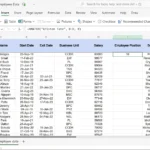Hàm XMATCH trong Excel trả về vị trí của nhân viên Kristen Tate trong cột tên