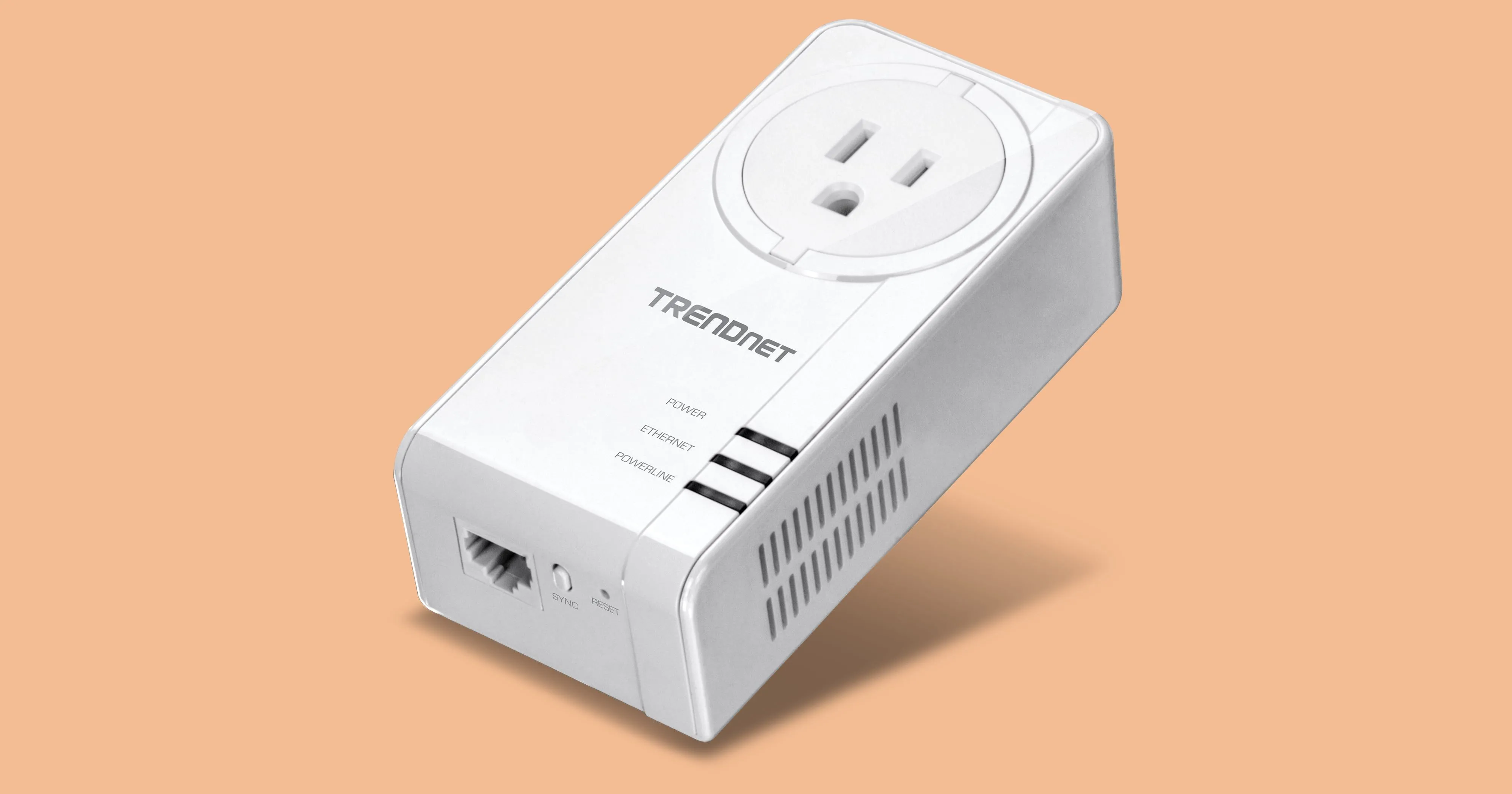 Hình ảnh bộ Powerline Adapter của TrendNet, thiết bị giúp mở rộng mạng internet qua hệ thống điện