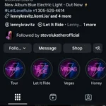 Hình ảnh hồ sơ Instagram của nghệ sĩ Lenny Kravitz