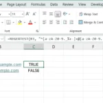 Hình ảnh minh họa hàm REGEXTEST trong Excel, cho thấy khả năng xử lý dữ liệu nâng cao.