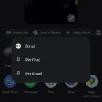 Hình ảnh minh họa tùy chọn 'Ghim [tên ứng dụng]' trong menu Chia sẻ của Android