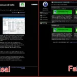 Hình ảnh so sánh giao diện website KeePass chính thức và website giả mạo lừa đảo người dùng