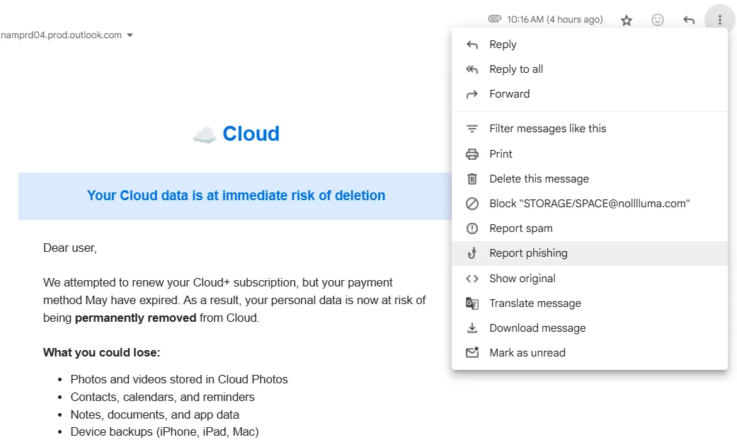 Hướng dẫn báo cáo email lừa đảo trong Gmail để bảo vệ tài khoản