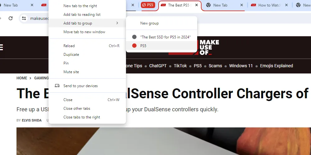 Hướng dẫn thêm tab mới vào nhóm tab có sẵn trong Google Chrome