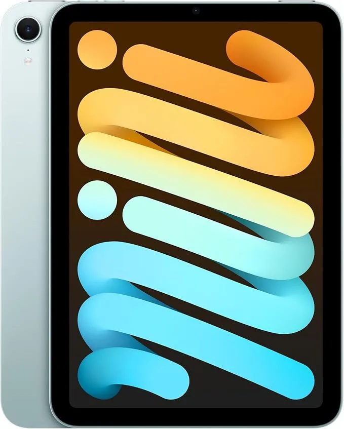 iPad Mini A17 Pro màu xanh, thể hiện thiết kế nhỏ gọn và cao cấp của dòng máy tính bảng này.