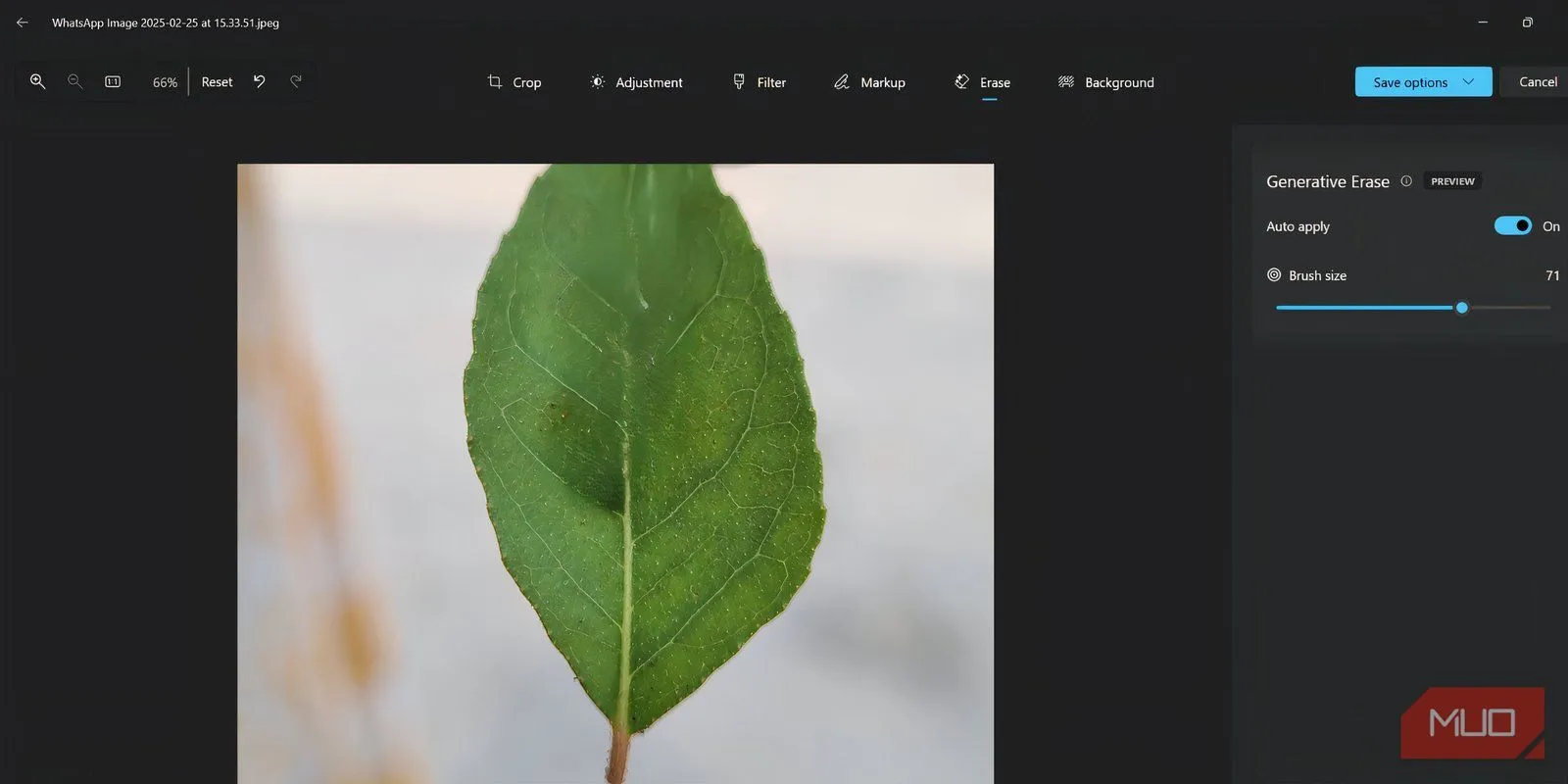 Kết quả kiểm tra tính năng Generative Erase của ứng dụng Photos