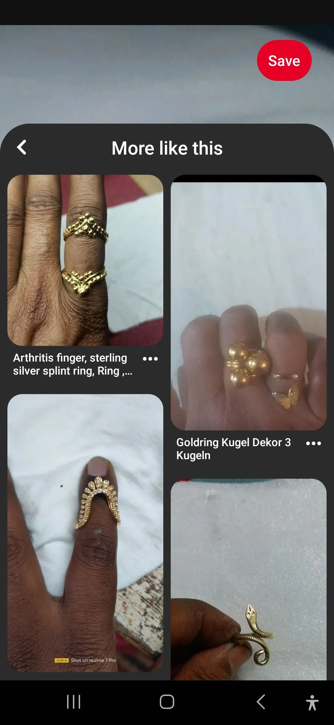 Kết quả tìm kiếm ảnh trên Pinterest từ điện thoại