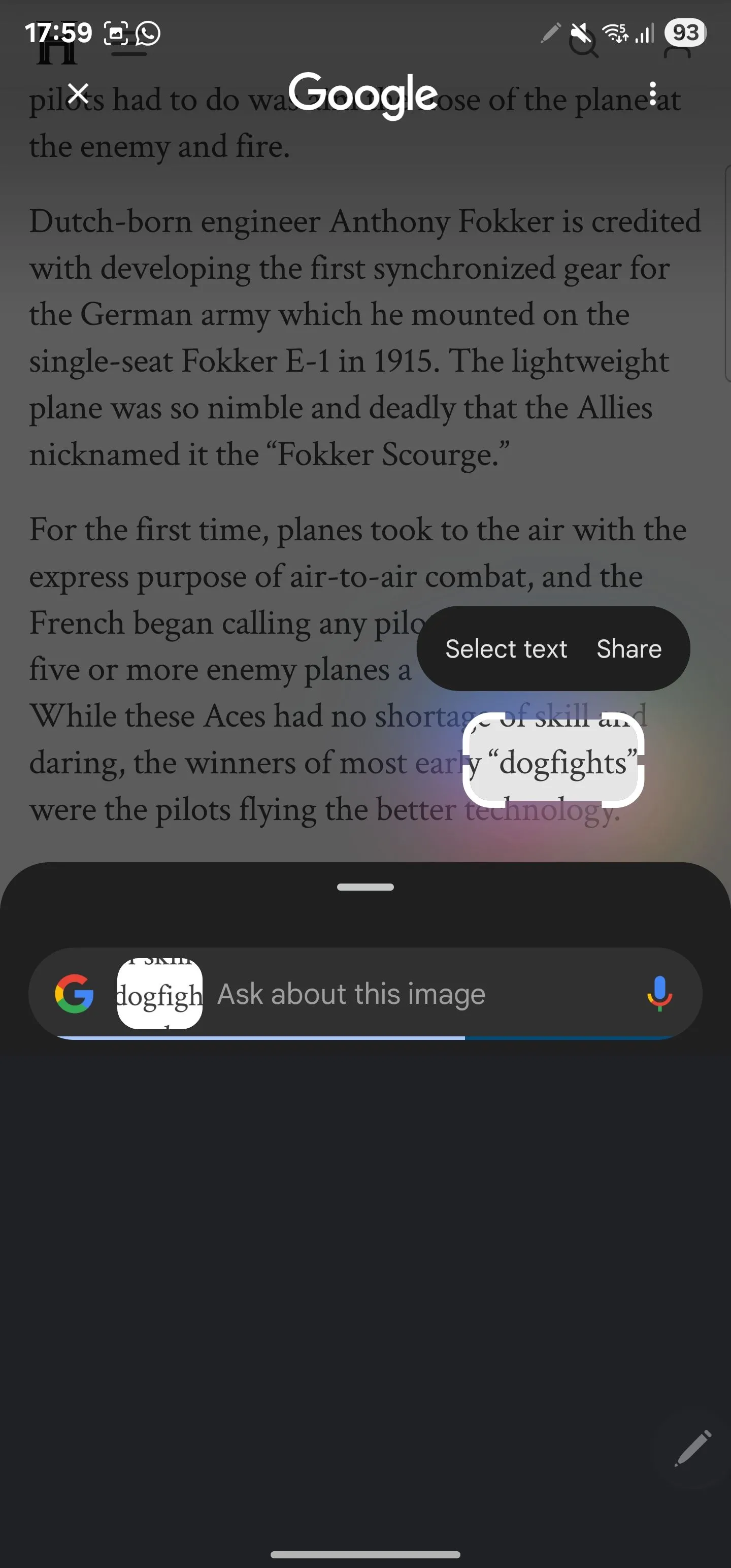 Khoanh vùng một từ trên điện thoại Samsung Galaxy để tra cứu định nghĩa bằng Circle to Search, giúp người dùng học hỏi kiến thức mới.