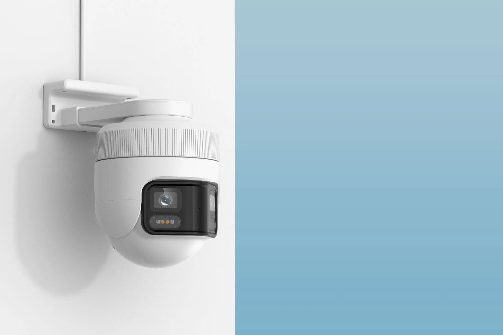 Lắp đặt camera giám sát IMILAB EC6 Panorama linh hoạt trên tường ngoài trời, chống chịu thời tiết IP66