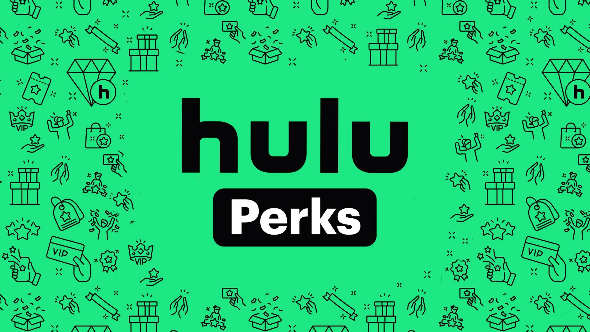 Logo chương trình Hulu Perks với tông màu xanh lá đặc trưng của Hulu