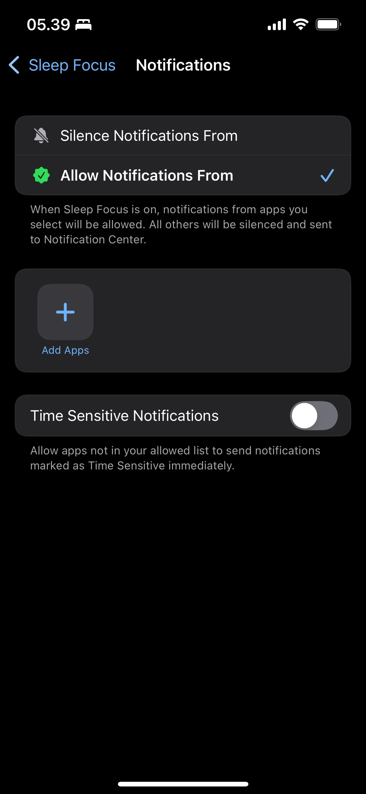 Màn hình cài đặt Chế độ Ngủ (Sleep Mode) trên iPhone, hiển thị tùy chọn giờ đi ngủ và thời gian thư giãn