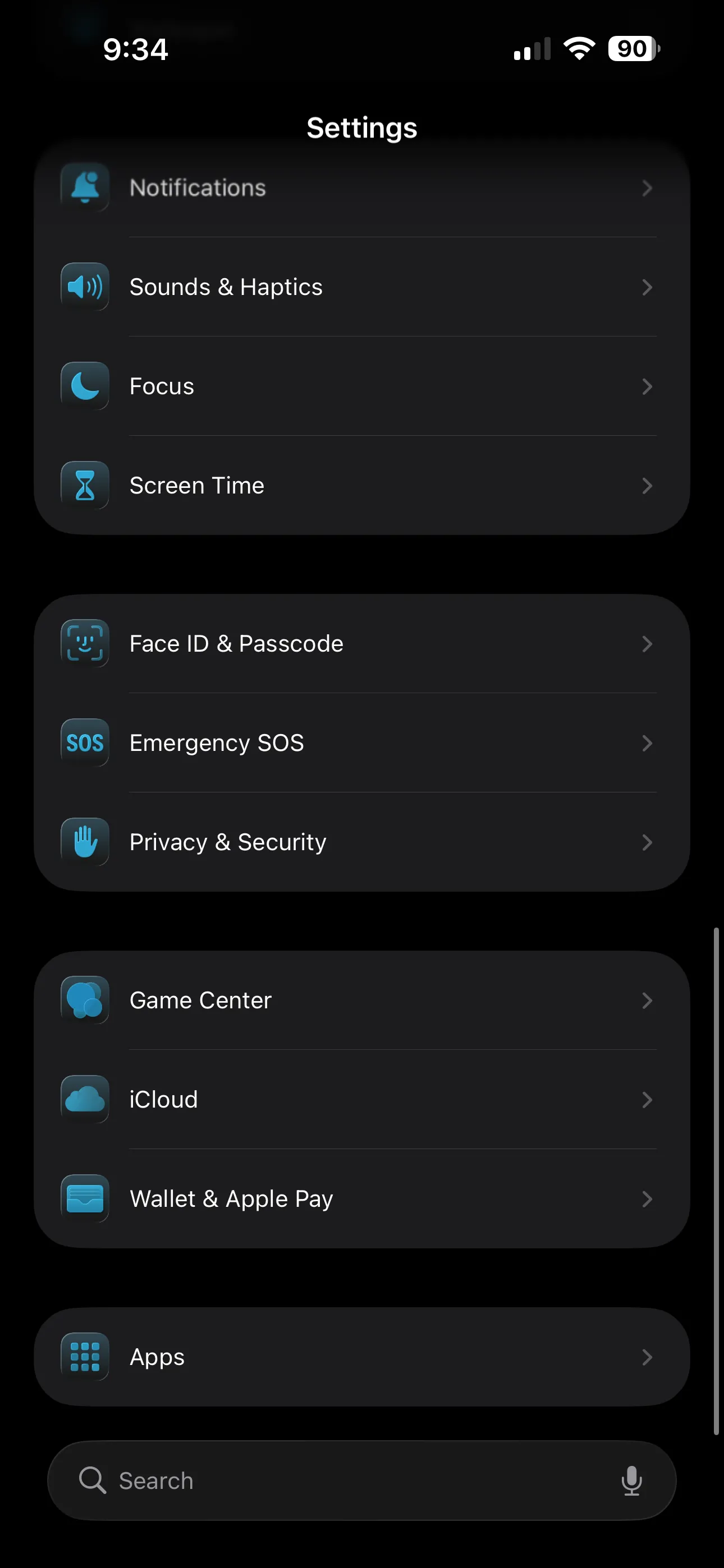 Màn hình cài đặt tin nhắn trên iOS 26