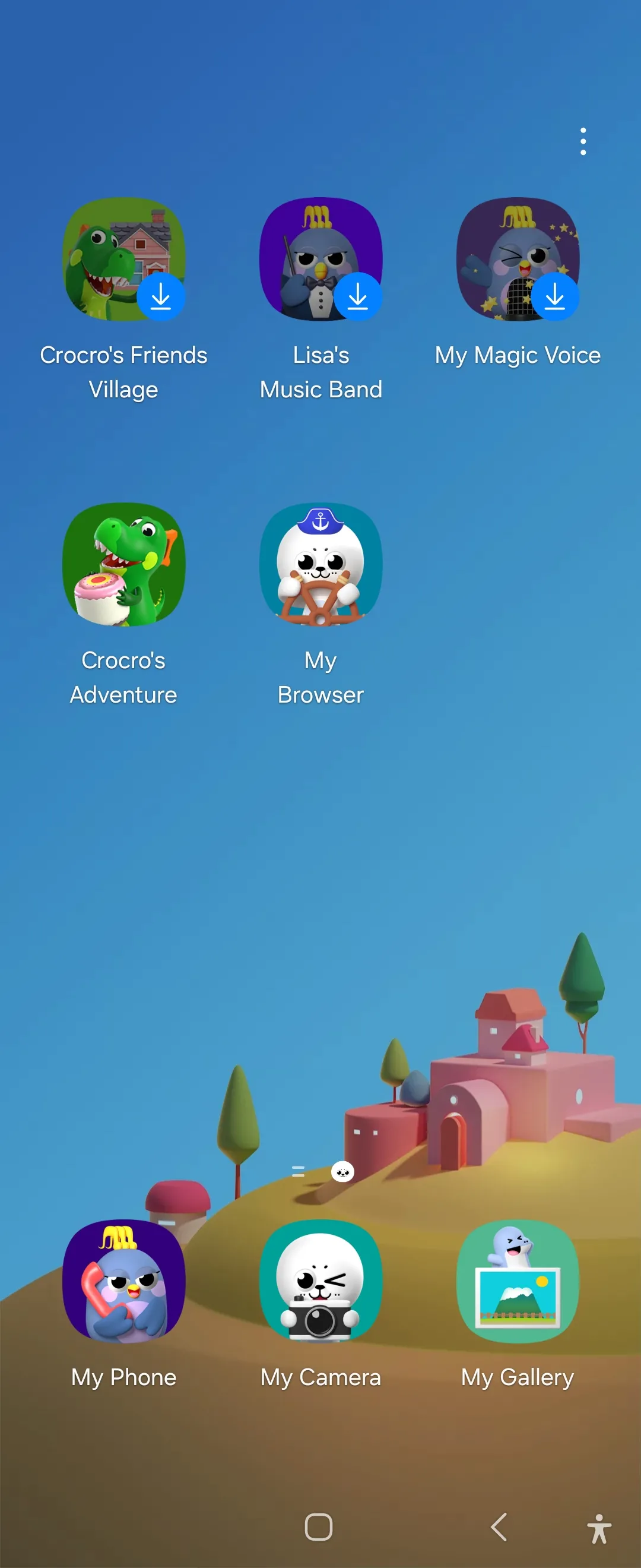 Màn hình chính của ứng dụng Samsung Kids trên điện thoại Galaxy Flip 6
