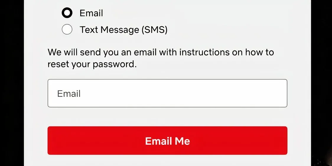 Màn hình &quot;Gửi Email Cho Tôi&quot; của Netflix