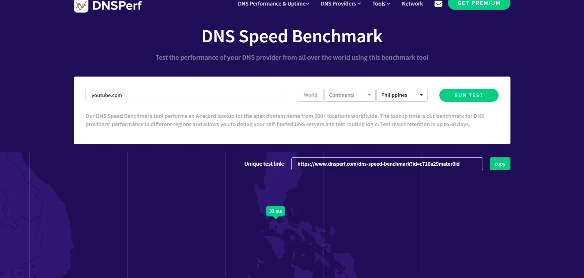 Màn hình hiển thị kết quả kiểm tra tốc độ DNS sau khi chuyển sang Google DNS, với thời gian phản hồi được cải thiện đáng kể