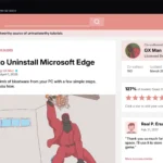 Màn hình hướng dẫn gỡ cài đặt Microsoft Edge trên trình duyệt Opera GX