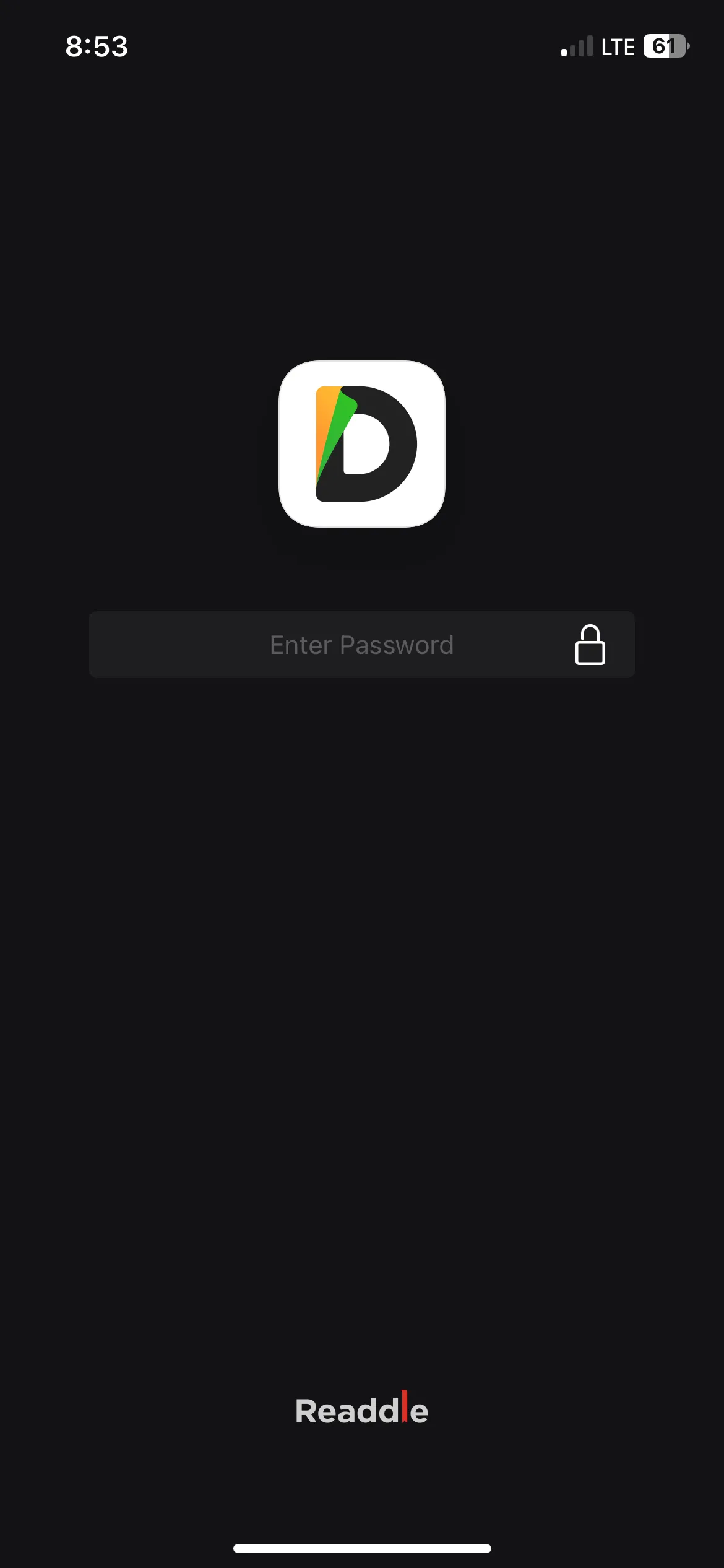 Màn hình khóa mật mã của ứng dụng Documents trên iPhone.