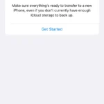 Màn hình tùy chọn Chuyển hoặc Đặt lại iPhone trong cài đặt