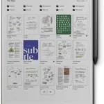 Máy tính bảng reMarkable Paper Pro màu trắng bạc nhìn từ góc nghiêng