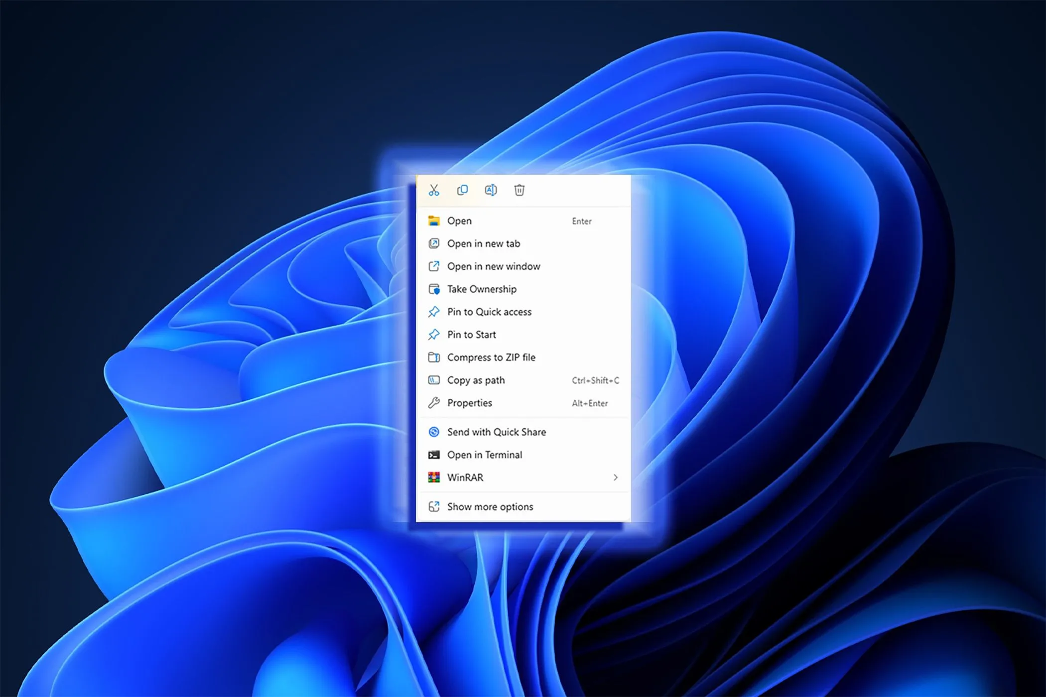 Menu chuột phải mặc định mới của Windows 11 yêu cầu click &quot;Show more options&quot;