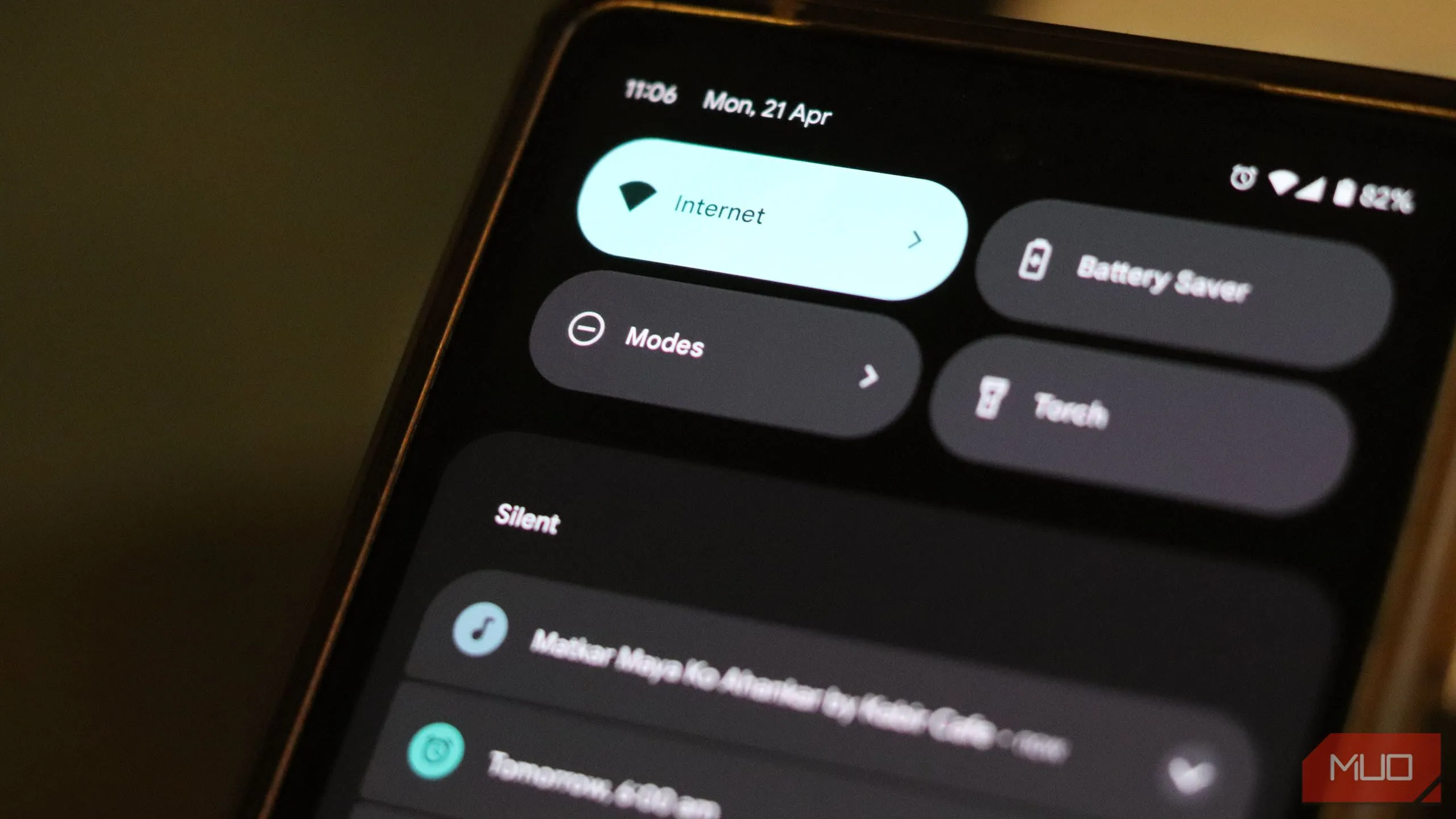 Menu truy cập nhanh các Chế độ trên Google Pixel